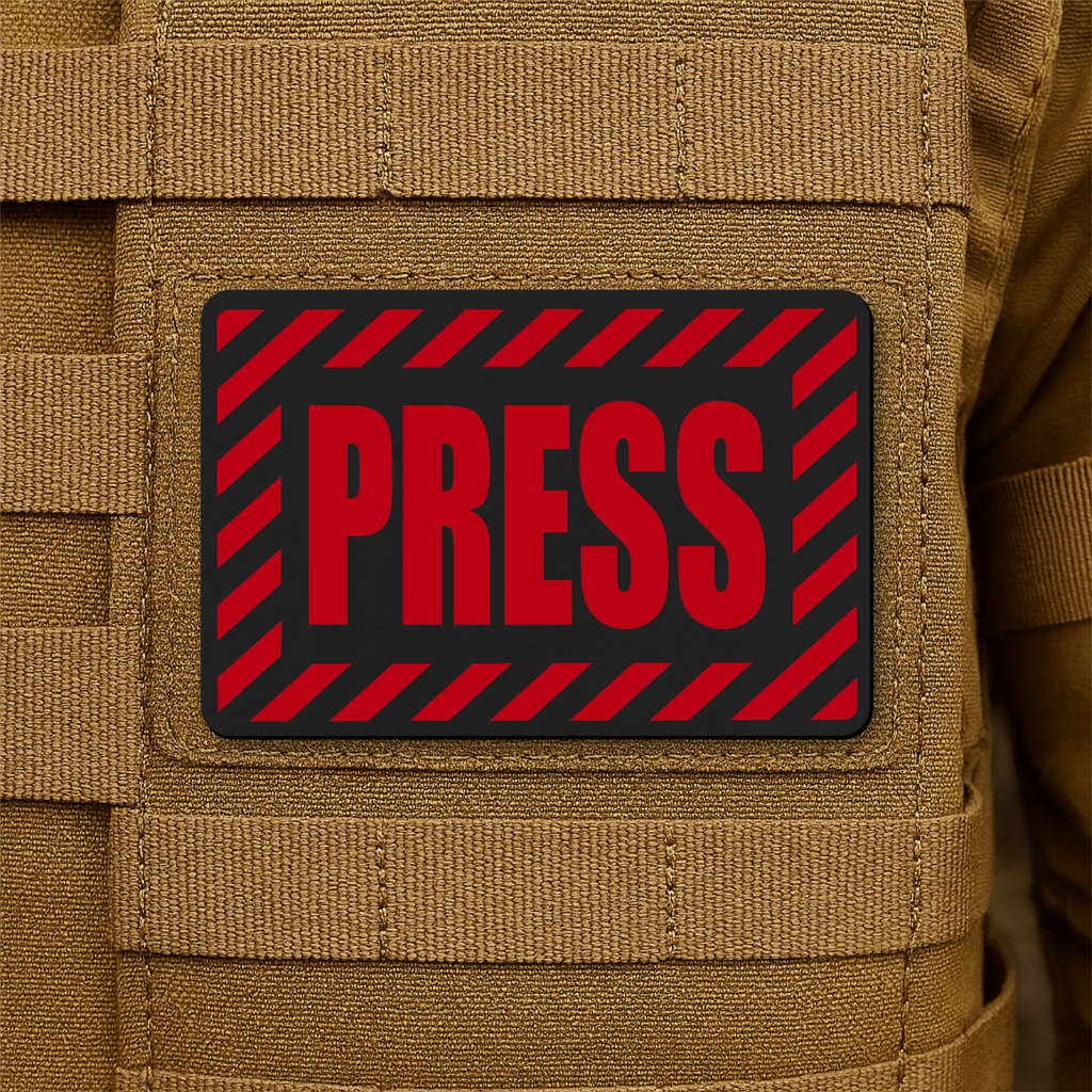PRESS Media Journalist ID Patch – 2” x 3” Hook & Loop | Made in USA