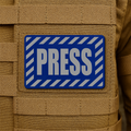 PRESS Media Journalist ID Patch – 2” x 3” Hook & Loop | Made in USA