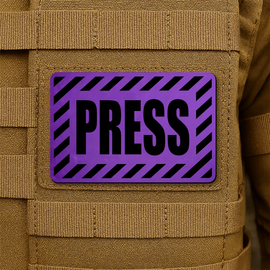 PRESS Media Journalist ID Patch – 2” x 3” Hook & Loop | Made in USA