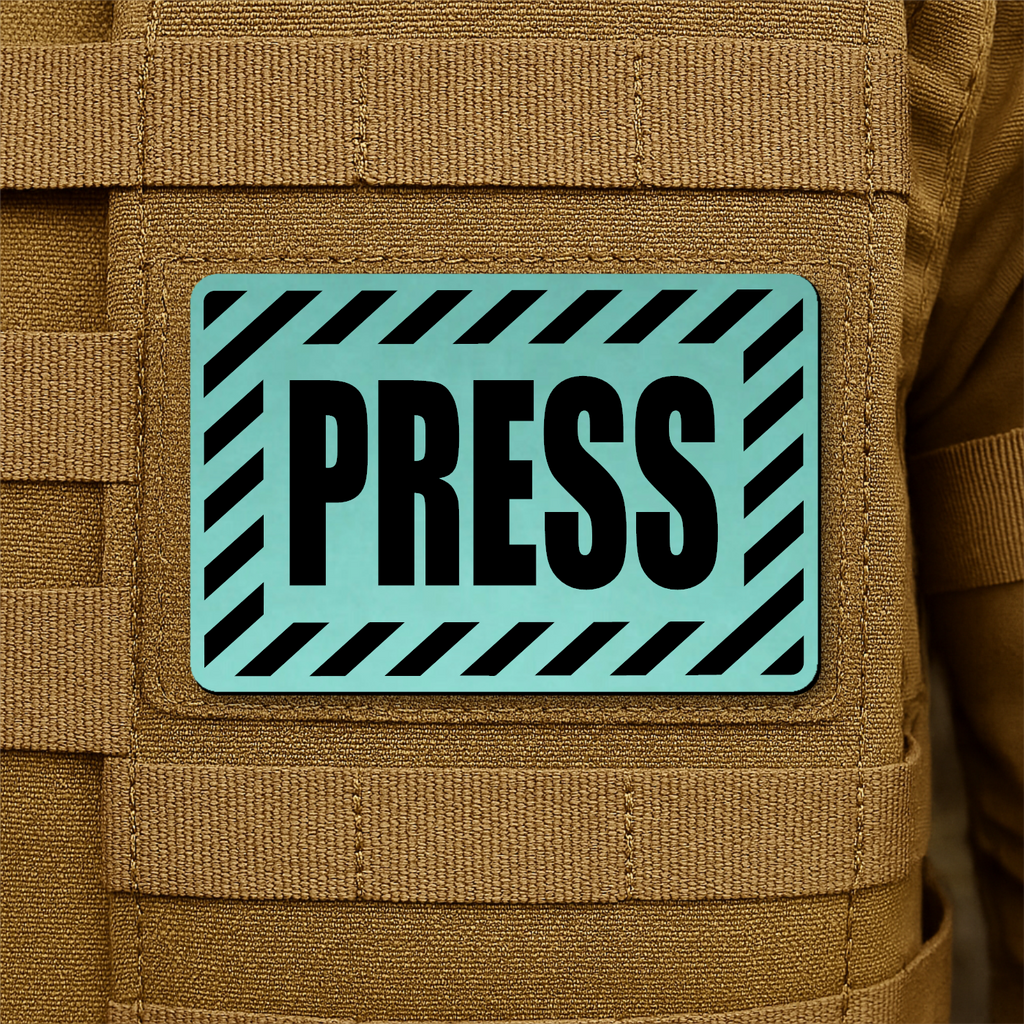 PRESS Media Journalist ID Patch – 2” x 3” Hook & Loop | Made in USA