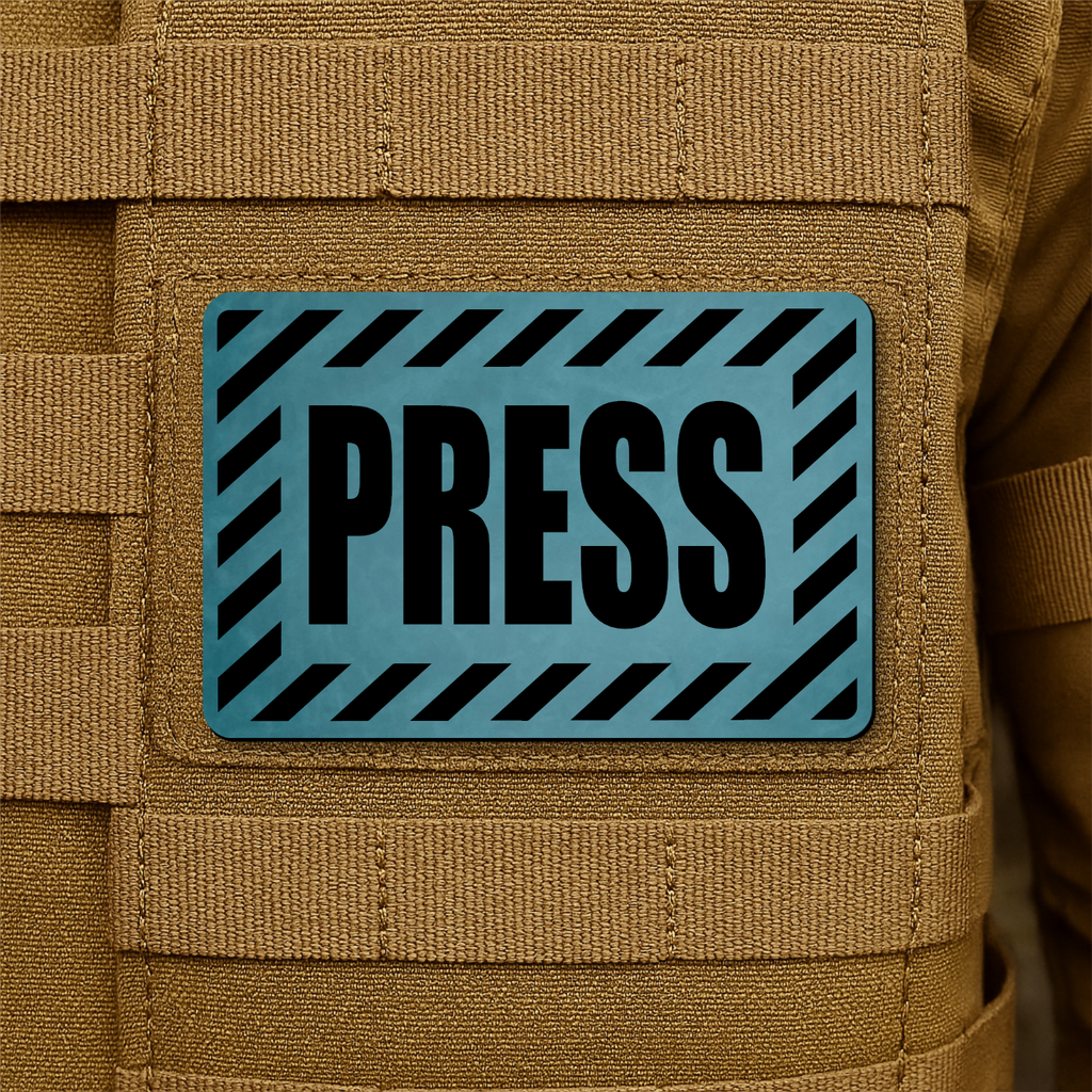 PRESS Media Journalist ID Patch – 2” x 3” Hook & Loop | Made in USA