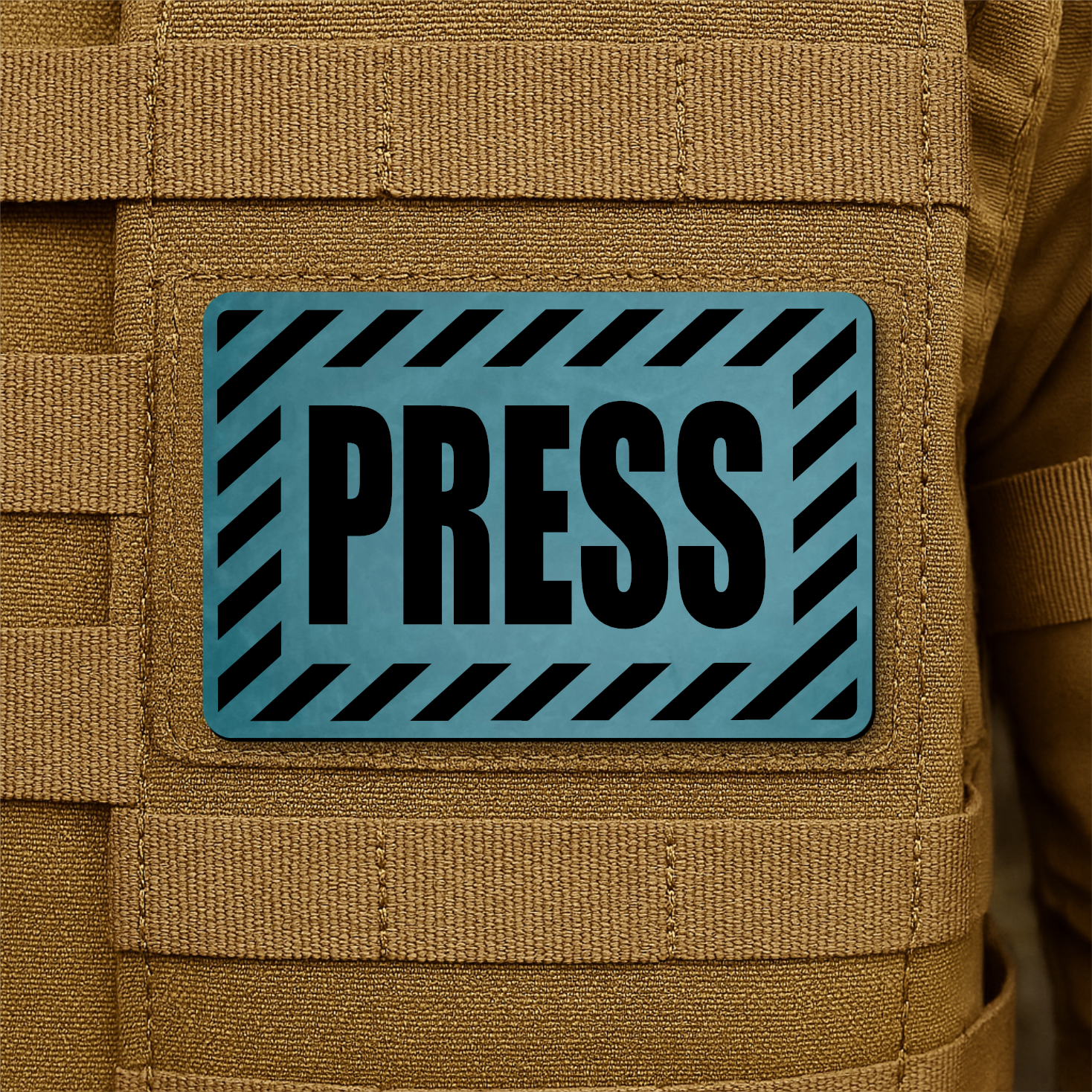 PRESS Media Journalist ID Patch – 2” x 3” Hook & Loop | Made in USA