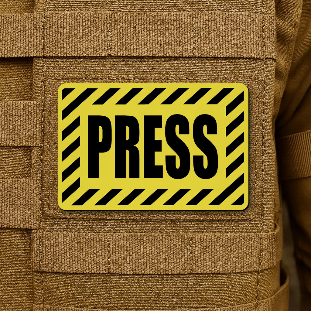 PRESS Media Journalist ID Patch – 2” x 3” Hook & Loop | Made in USA