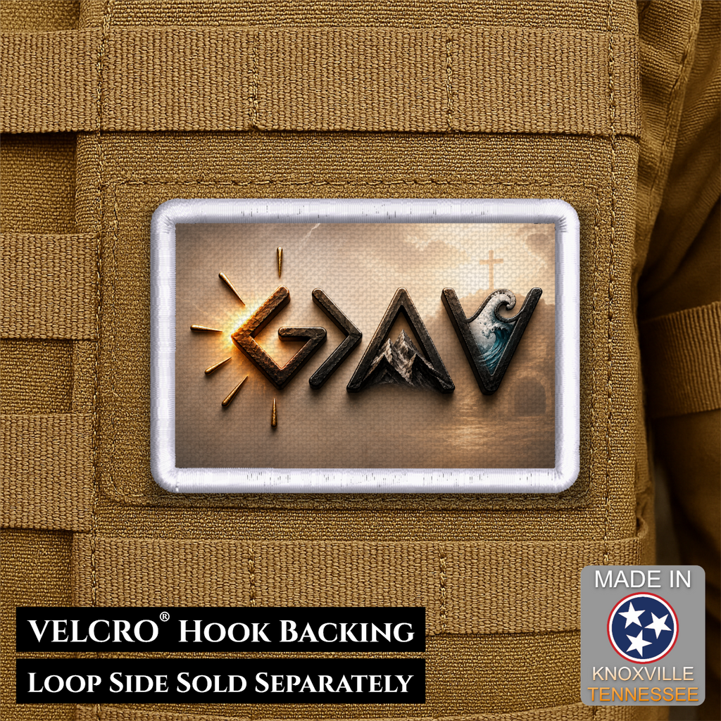 God Is Greater Than the Highs and Lows VELCRO® Morale Patch, 2x3" | Made in USA
