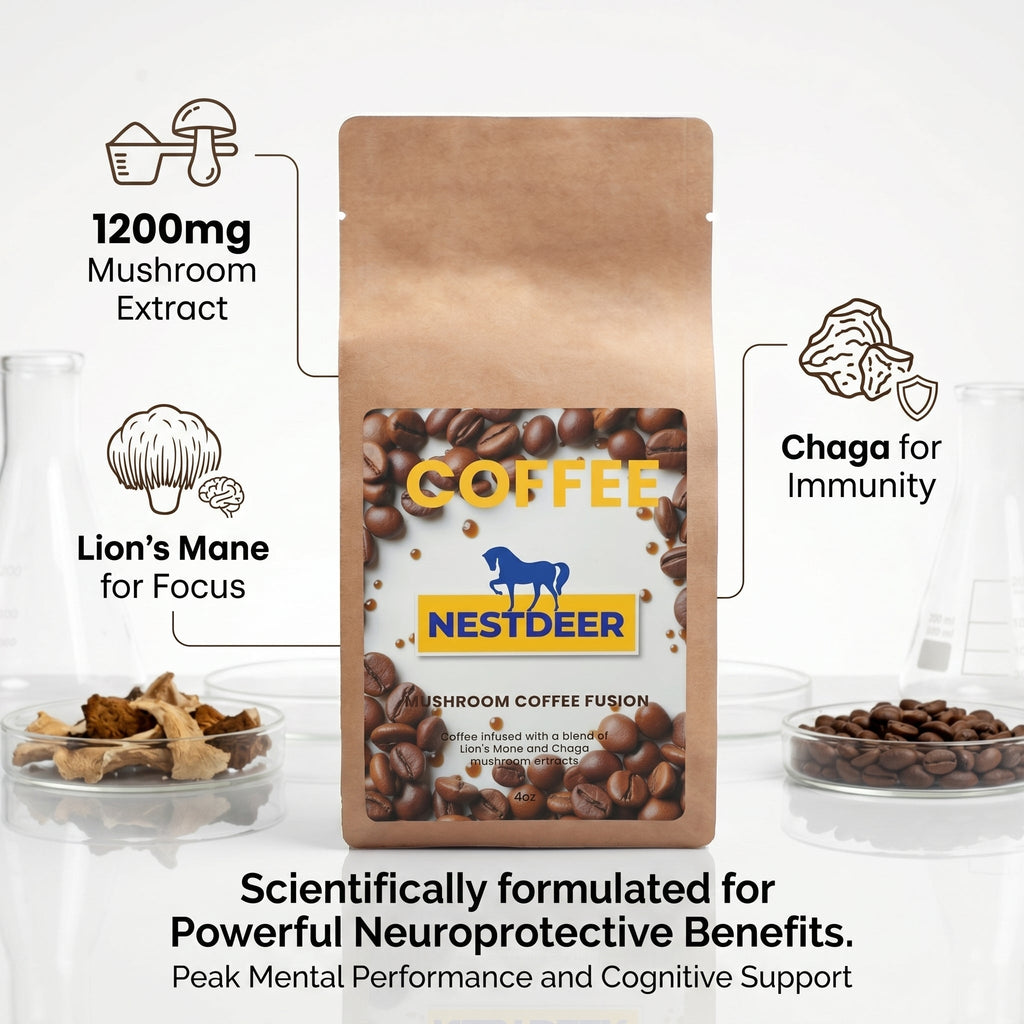 Mushroom Coffee Fusion - Lion’s Mane & Chaga 4oz