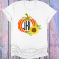 Pumpkin Sunflower Monogram Graphic Tee