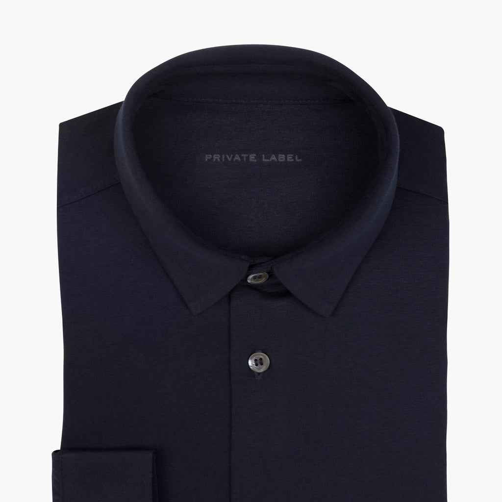 Munsieur Custom Italian Tailored Ready-to-Wear Black Professional Luxury Slim Fit Long Sleeve