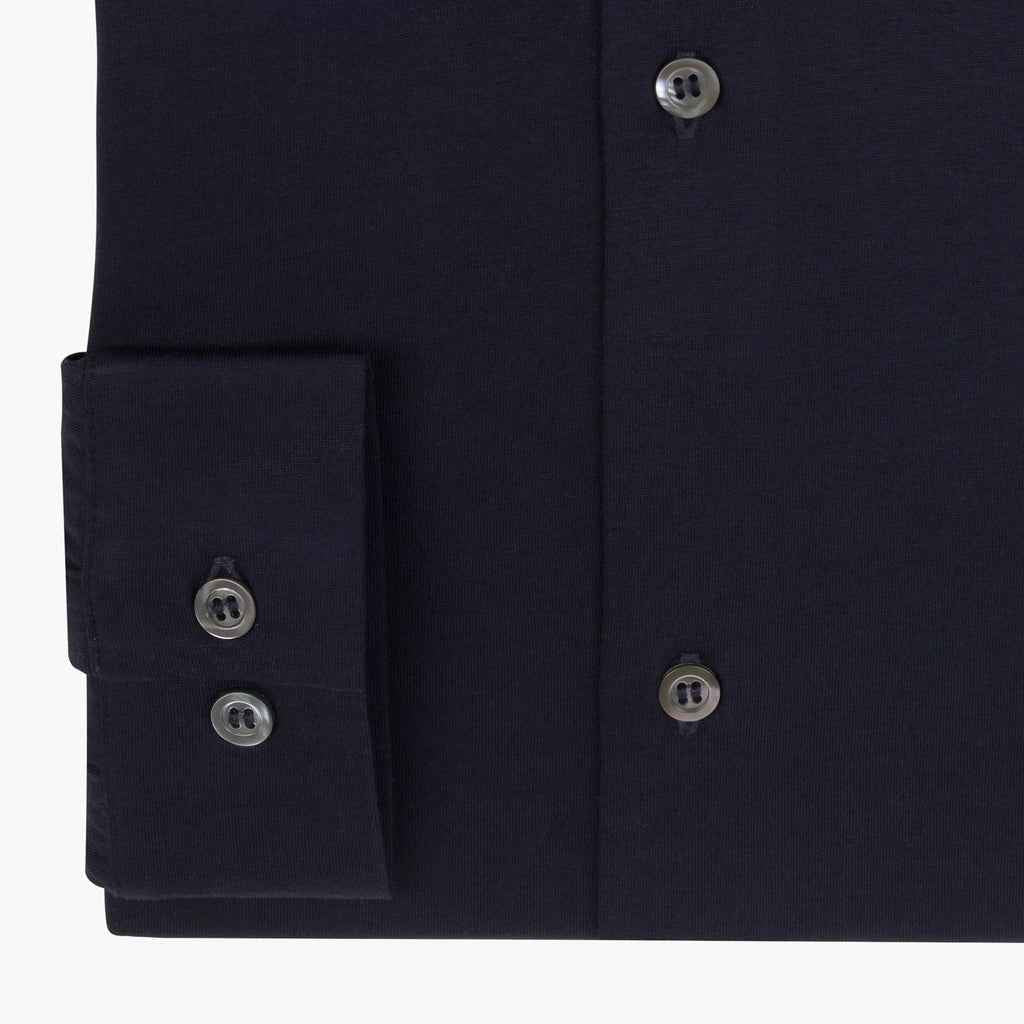 Munsieur Custom Italian Tailored Ready-to-Wear Black Professional Luxury Slim Fit Long Sleeve