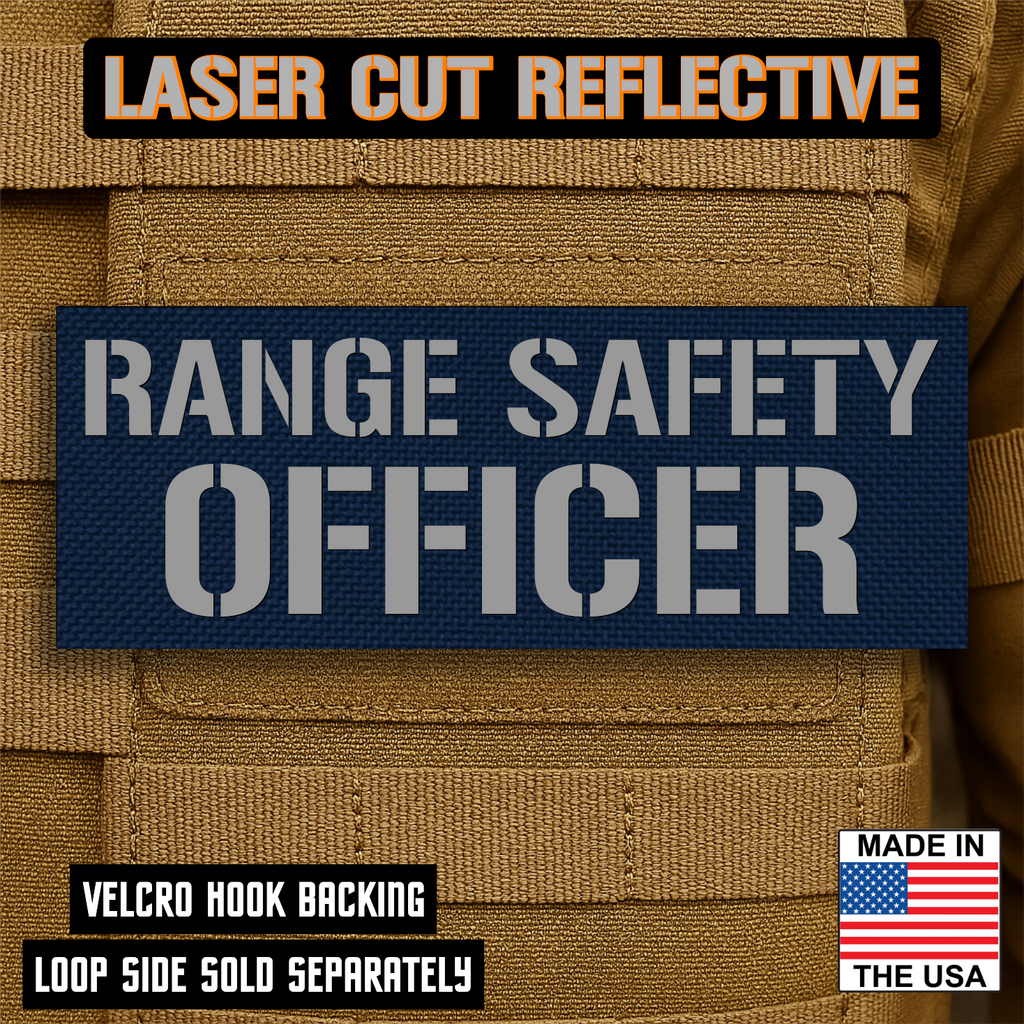 Range Safety Officer Patches & ID Plates – 2x3 Patch or 3x8 ID Panel – Tactical Gear Hook & Loop | Made in USA
