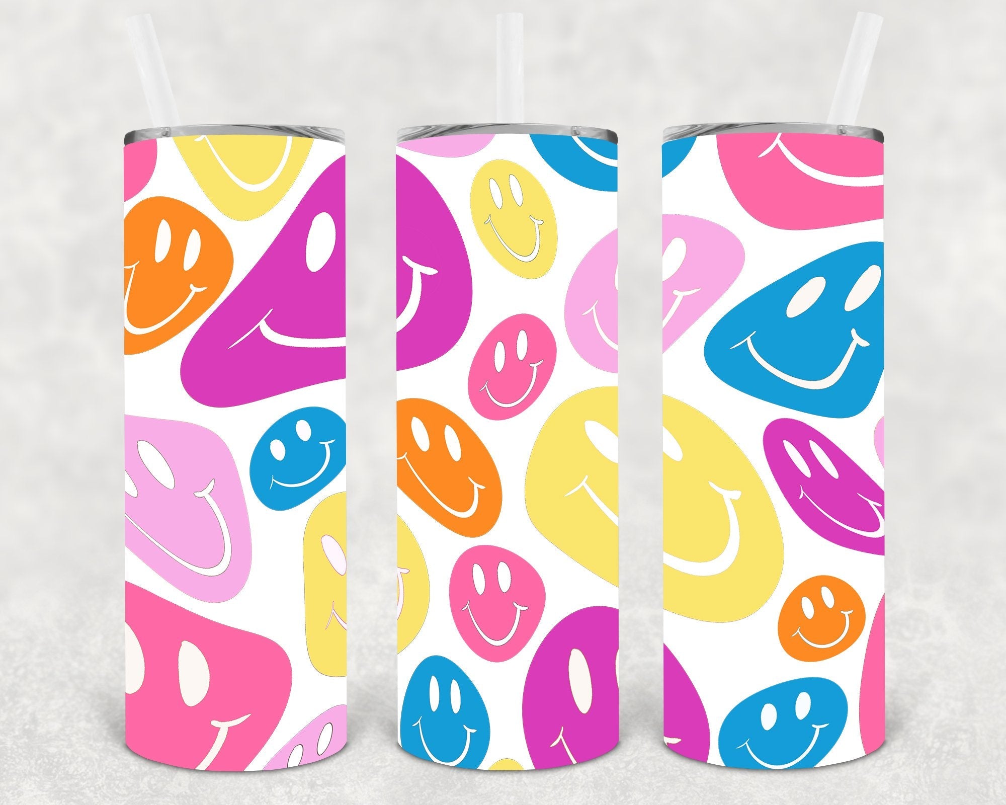 Retro Happy 20 oz Skinny Tumbler