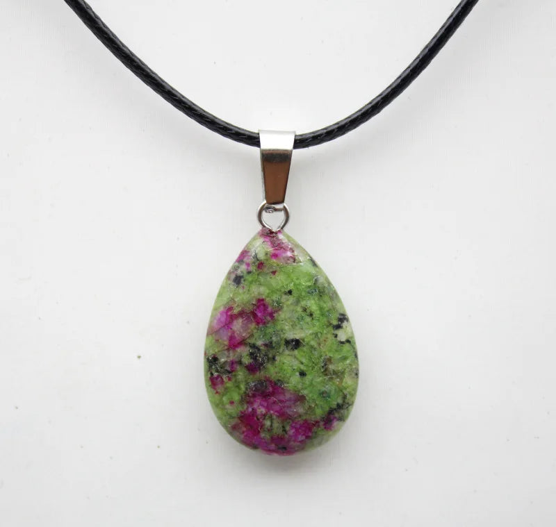 Crystal Teardrop Pendant Necklace