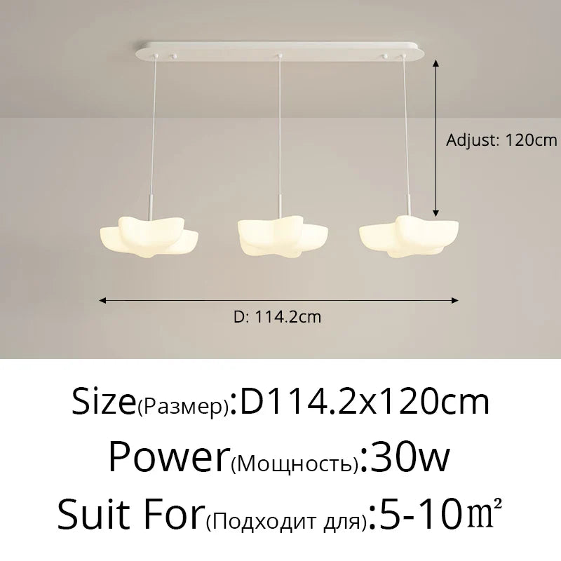 DecorBites™ Cloud White Floating Pendant Chandelier for Dining Room, Kitchen Island, Indoor Lighting