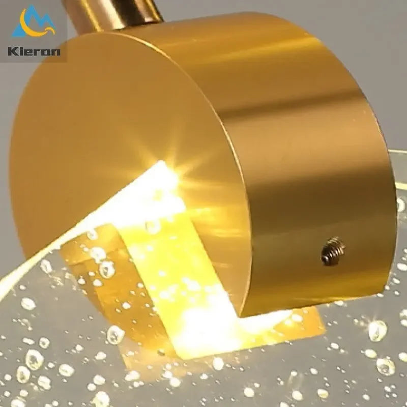 DecorBites™ Crystal LED Chandelier: Modern 5head Highlight for Bedroom, Bar, Study Room Decor