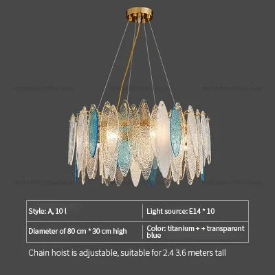 DecorBites™ Glass Chandelier Light for Living Room, Bedroom, Dining: Luxury Art Designer Lighting