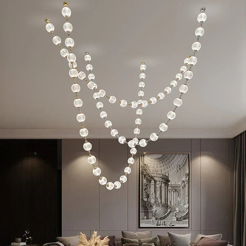 DecorBites™ Elegant Pendant Lights for Duplex Building Hotel Lobby Villa Stair Lamps