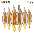 DecorBites™ Dimmable LED Filament Candelabra Bulb for Pendant Lamp - 2700K