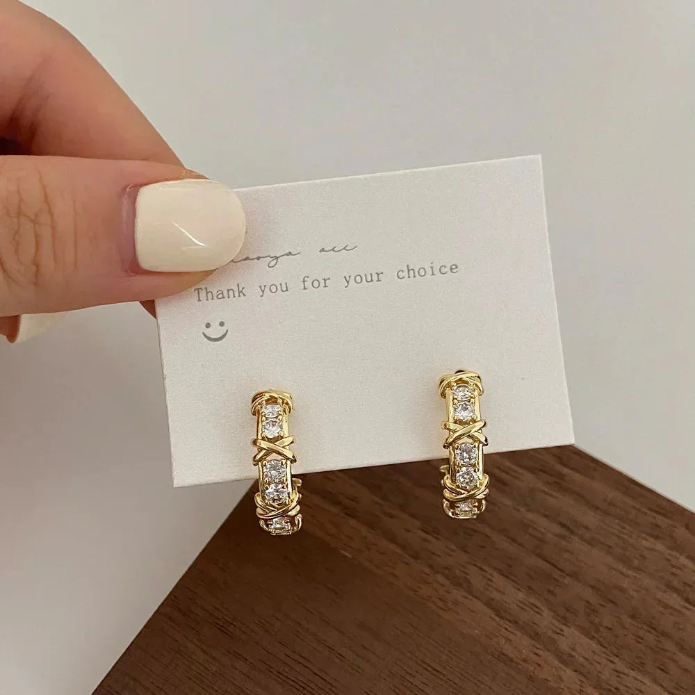 Vintage CC Design Stud Earrings