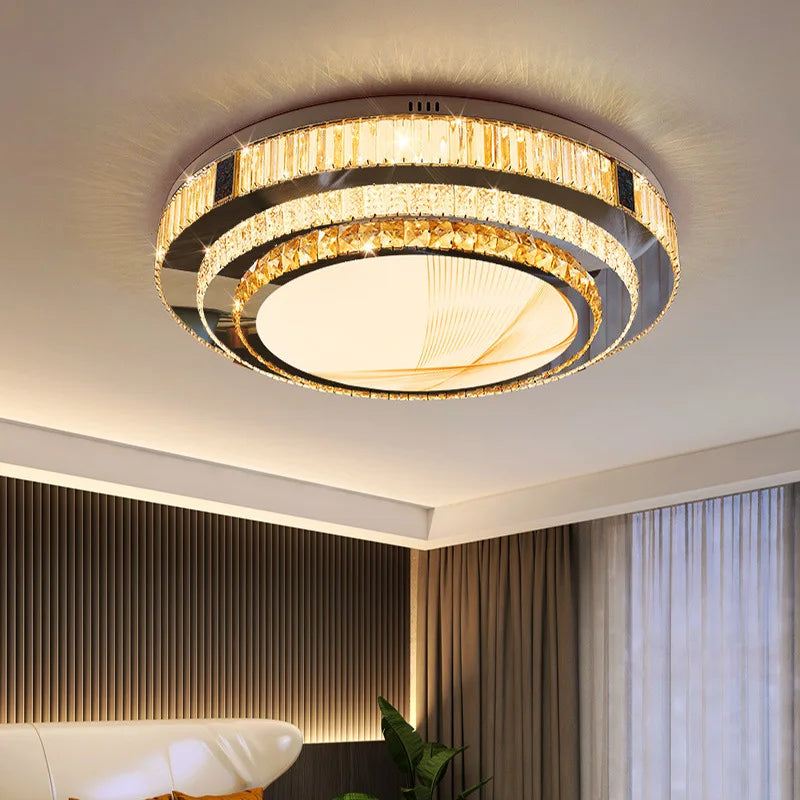 DecorBites™ Gold Crystal Ceiling Lights for Modern Home Decor