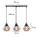 DecorBites™ Industrial Wood Pendant Chandelier for Dinning Living Room Kitchen LED Fixture