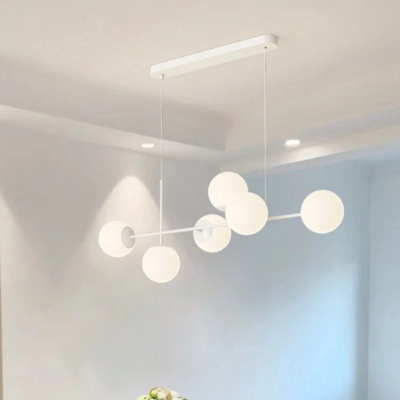 DecorBites™ French White Pendant Chandelier Light Set with E27 Bulb for Elegant Décor