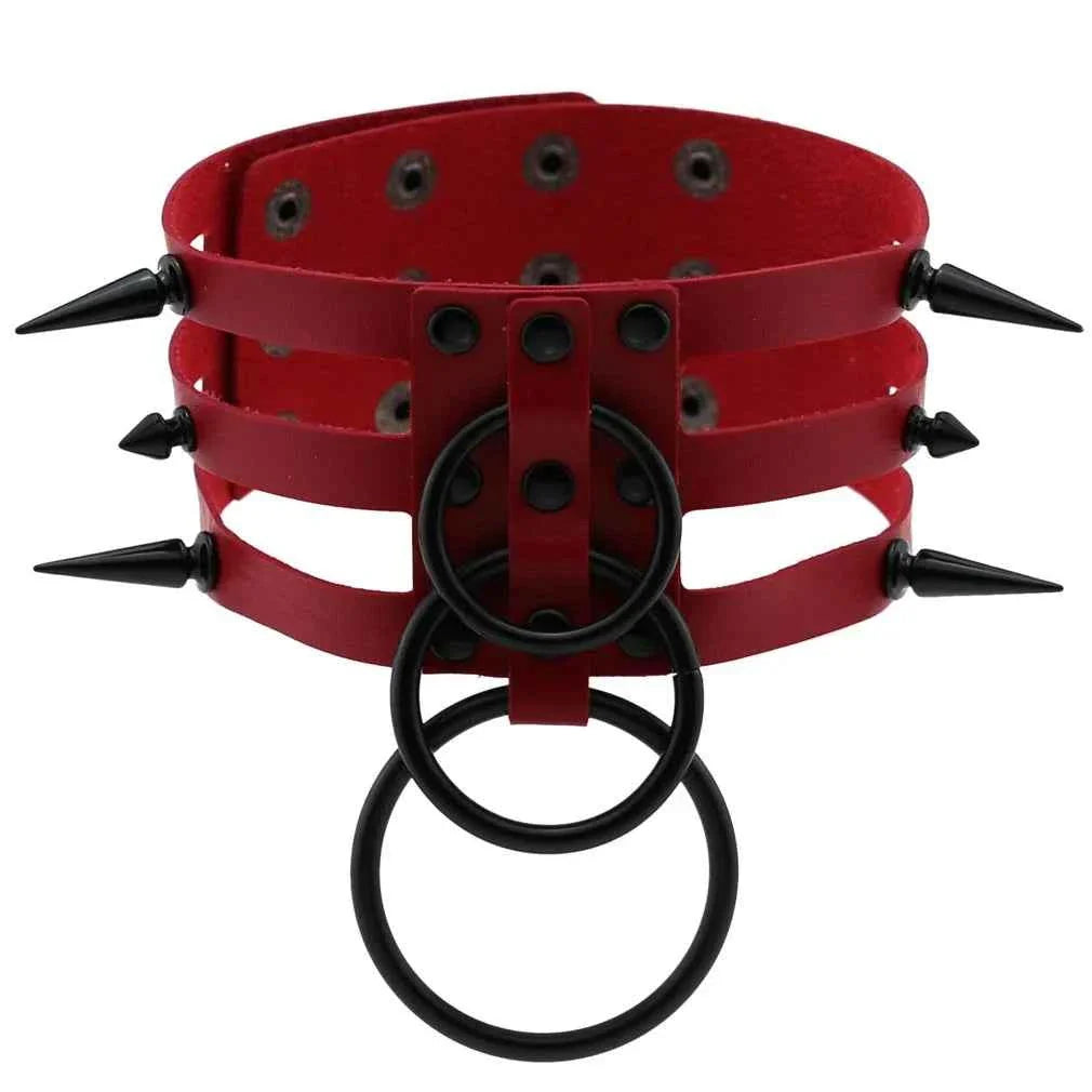 Rivet Leather Bondage Choker Accessories