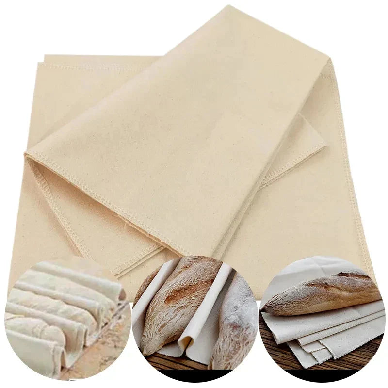 DecorBites™ Linen Cloth Baking Kit for Bread Dough Proving Baguette Flax Mat Pastry