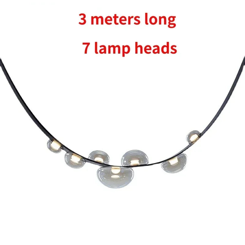 DecorBites™ Leather LED Pendant Lamp: Modern Lighting for Living Room, Hall, and Villa