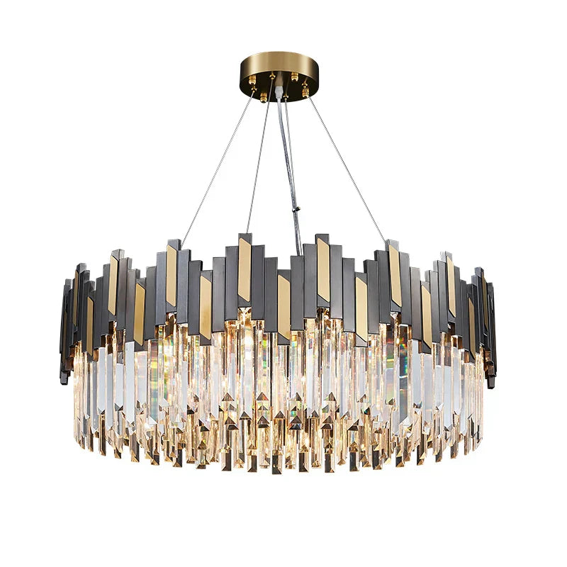 DecorBites™ Crystal LED Chandelier with Remote Control for Home Living Room Kitchen Lighting