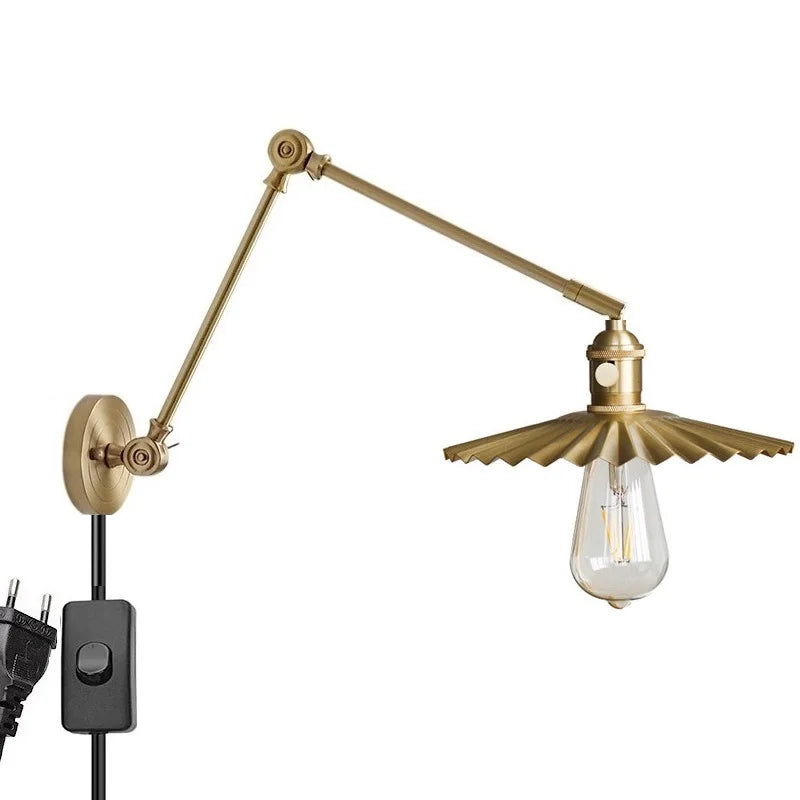 DecorBites™ Adjustable Copper Wall Sconce Edison Lamp LED - Modern Bedroom Bathroom Light