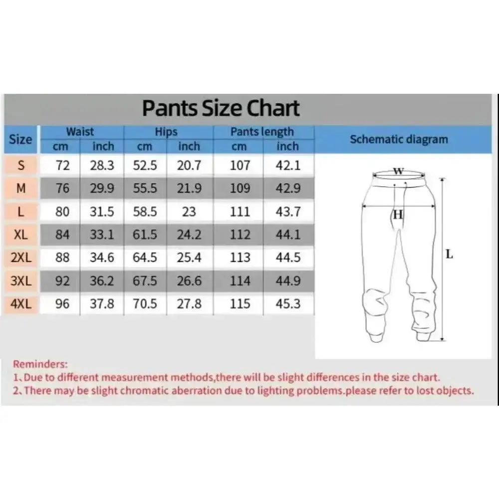 Demon Slayer Anime Men Sweatpants Y2K Streetwear