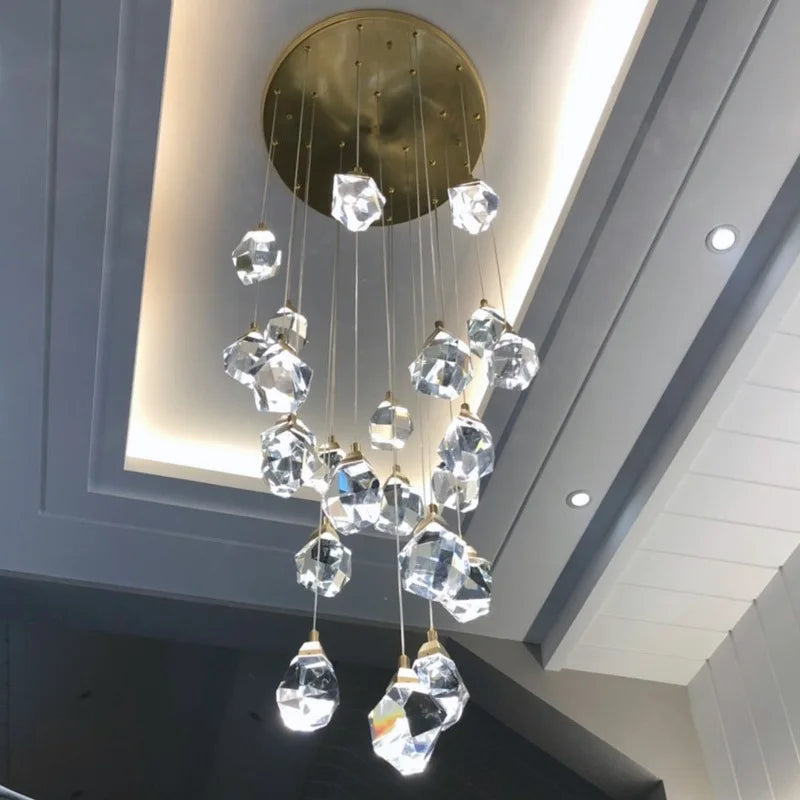 DecorBites™ Crystal LED Ceiling Chandelier: Stylish Lighting for Home Decor
