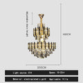 DecorBites™ Crystal Hollow Villa Chandelier: Modern Luxury Pendant Light for Living Room and Hotel Lobby