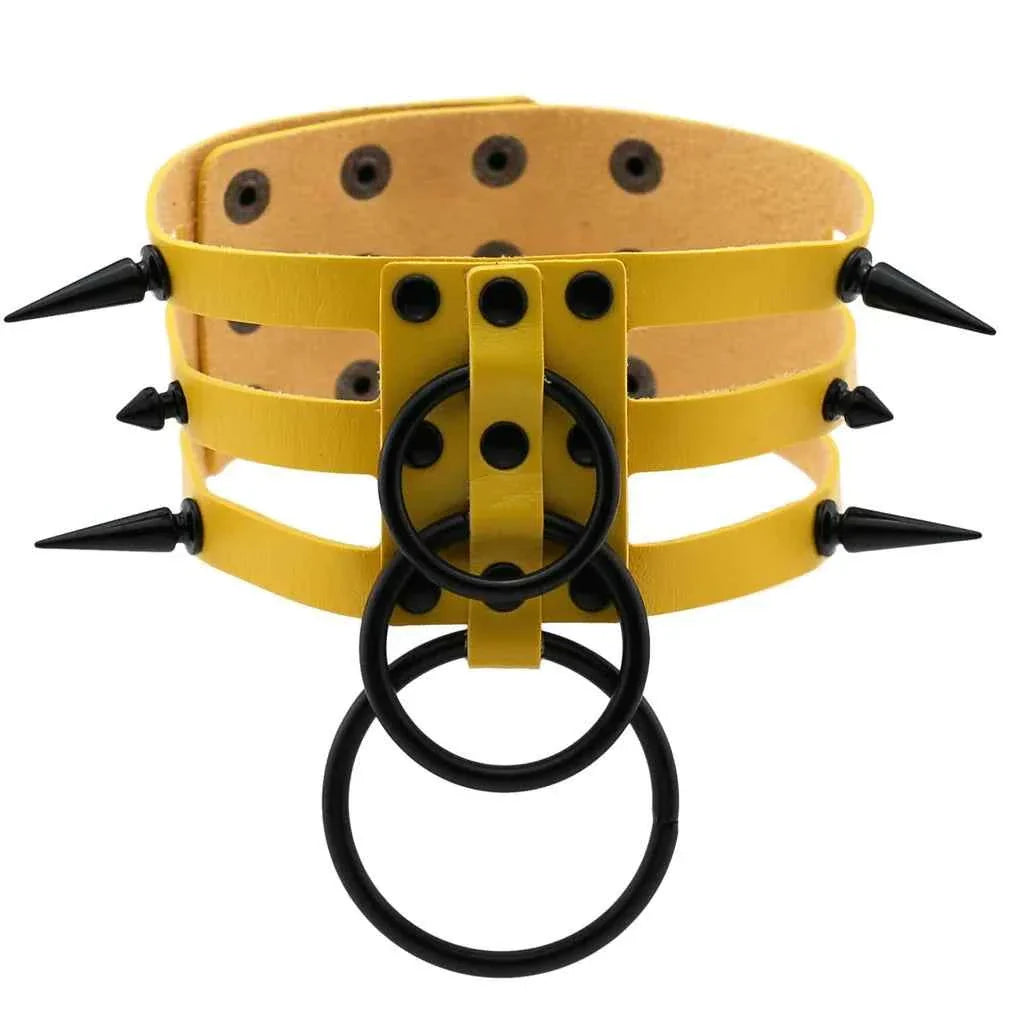 Rivet Leather Bondage Choker Accessories