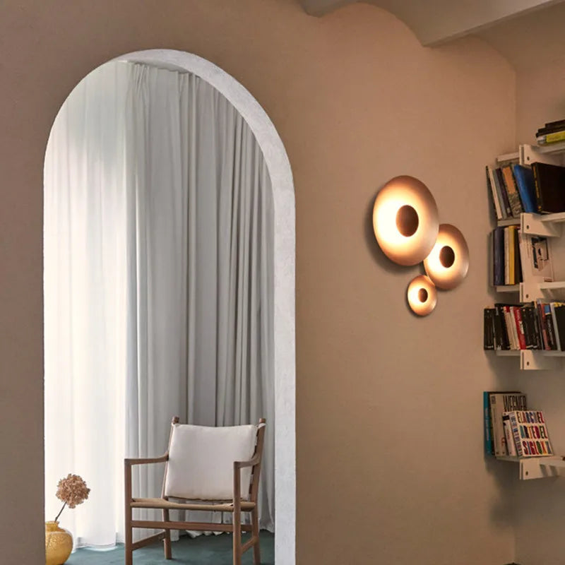 DecorBites™ Ginger Round Wall Lamp: Nordic Design Loft Lamp for Bedroom, Office, Aisle
