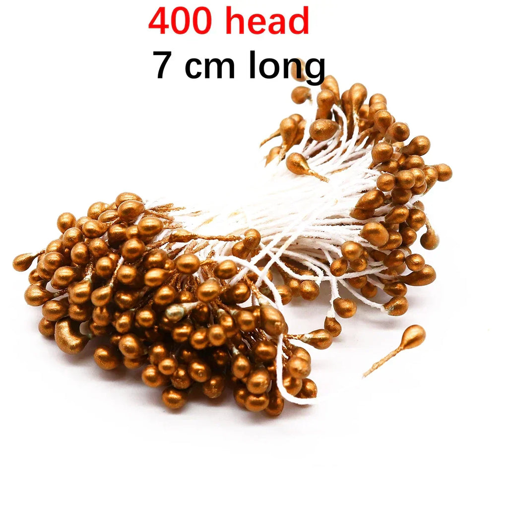 DecorBites™ Gold Hybrid Flower Cherry Stamen Berries Bundle for DIY Decor