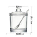 DecorBites™ Glass Seasoning Can with Spoon - Spice Jar for Sugar Salt Pepper Powder