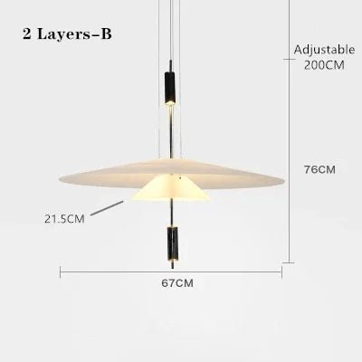 DecorBites™ LED Acrylic Ceiling Pendant Lamp for Modern Home Decor Lighting