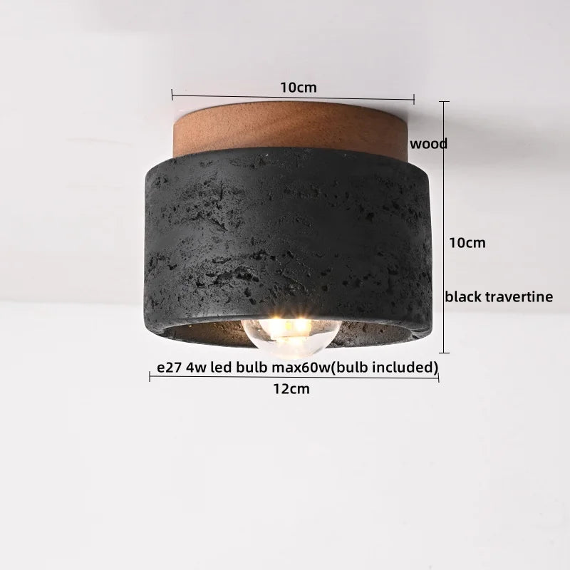 DecorBites™ LED Ceiling Lamp Yellow Travertine - Nordic Acrylic Light for Living Room