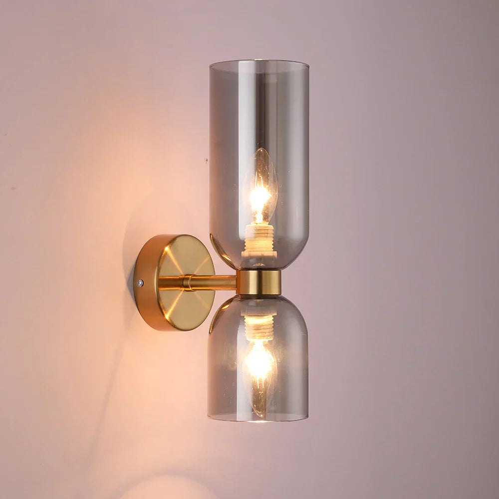 DecorBites™ Glass Shade Wall Lamp: Modern Minimalist Art Lighting for Bedroom, Corridor, Staircase