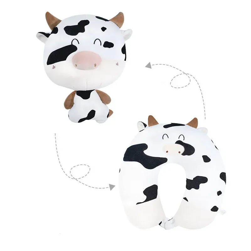 DecorBites™ Cute Plush Animal Neck Pillow for Comfortable Travel & Office Rest