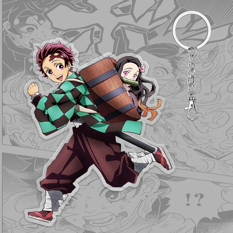 Demon Slayer Keychain: Tanjiro 6cm Acrylic Bag Pendant