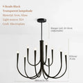 DecorBites™ French Candle Led Chandelier Black Gold Kitchen Modern Island Light