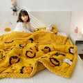 DecorBites™ Cotton Floral Double Quilt | Retro Soothe Doudou Bedding Blanket