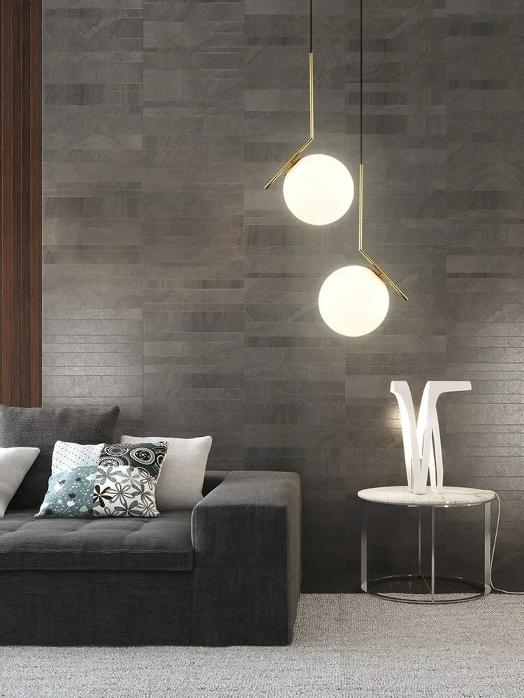 DecorBites™ Glass Ball LED Chandelier Light Lamparas Bedside Night Light Decor