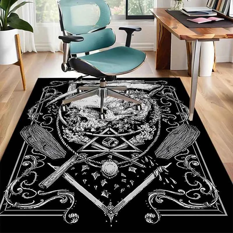 Skull Rug Gothic Interior Design Accessories