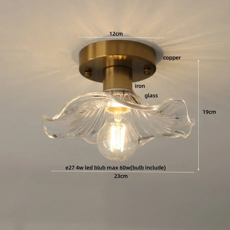 DecorBites™ Glass Flower LED Ceiling Lights - Modern Nordic Canopy Lamparas Techo