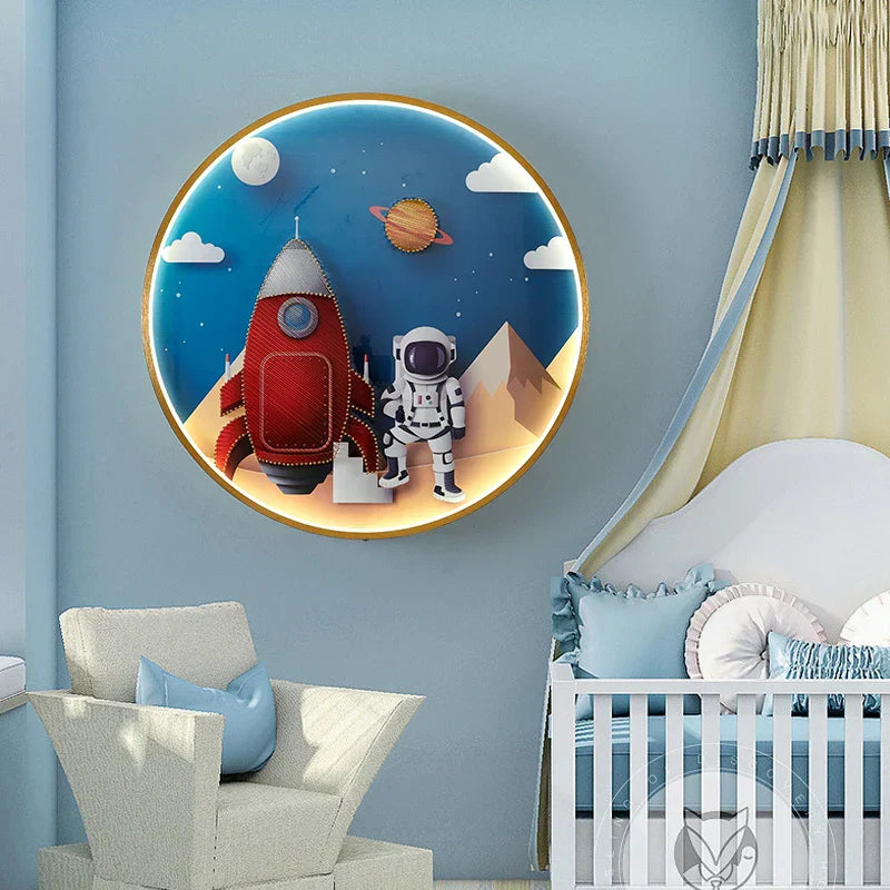 DecorBites™ LED Fishes Wall Picture Sconces: Creative Bedroom Lighting Fixture