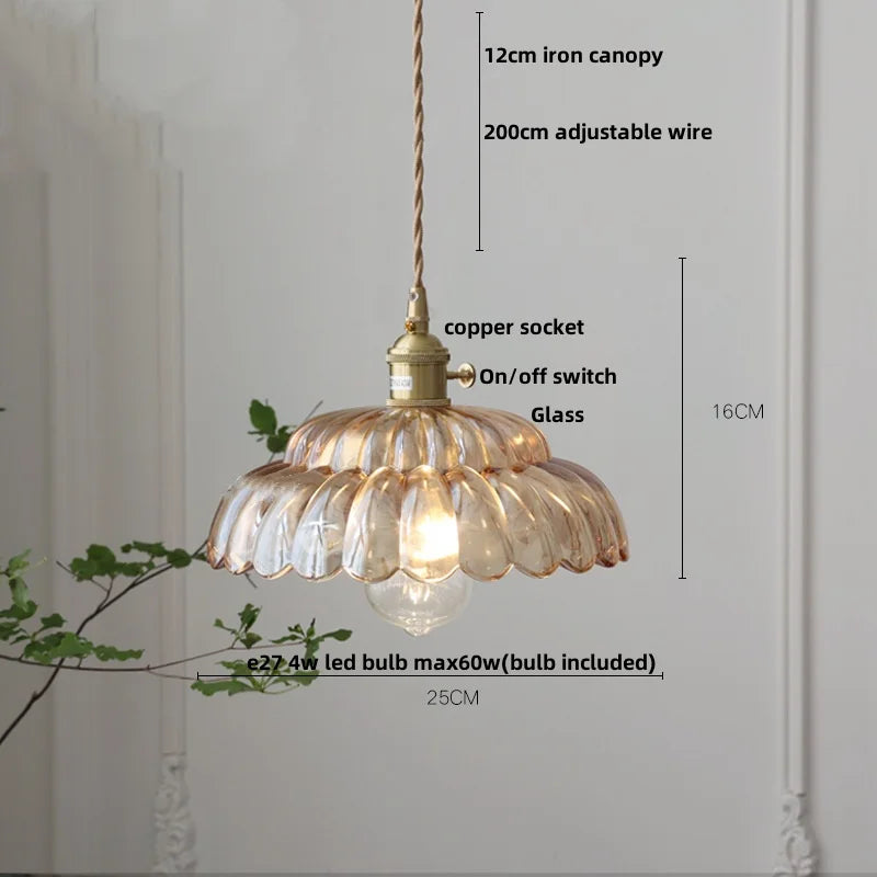 DecorBites™ Green Glass LED Pendant Lights | Nordic Modern Kitchen Hanging Lamp Fixtures
