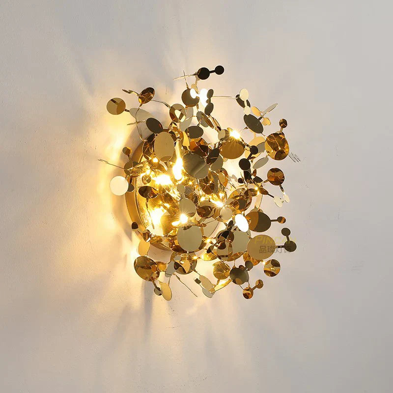 DecorBites™ Leaf Sequin Ceiling Chandelier for Modern Living Room, Restaurant, Bar, and Shop Window