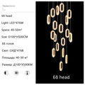 DecorBites™ Gold Lustre Oval Acrylic Chandelier for Dining and Living Spaces